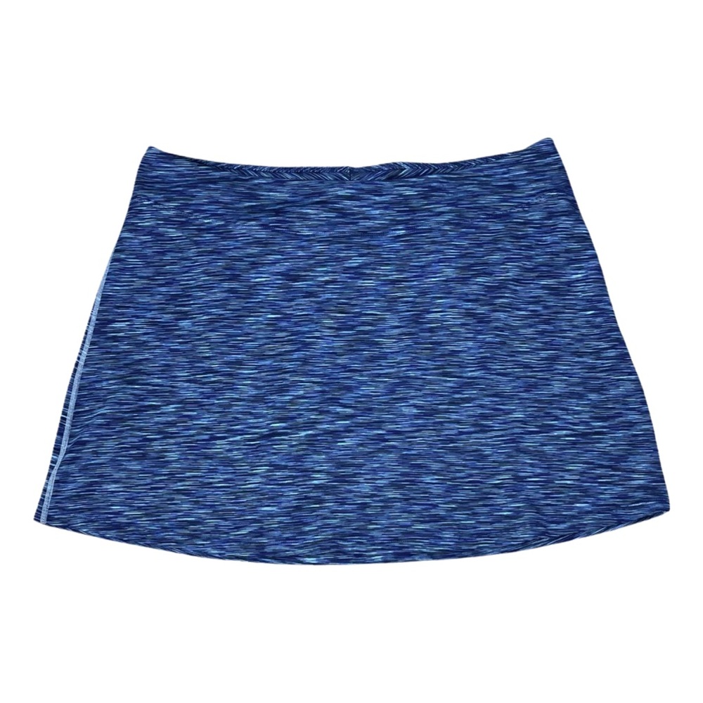 Title Nine Blue Space-Dye Athletic Mini Skirt